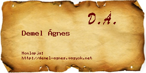 Demel Ágnes névjegykártya